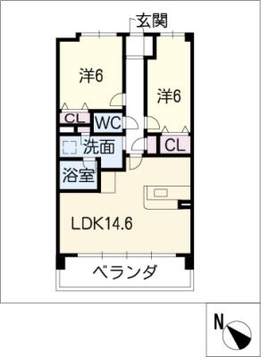 アスコット ガーデンの間取り写真