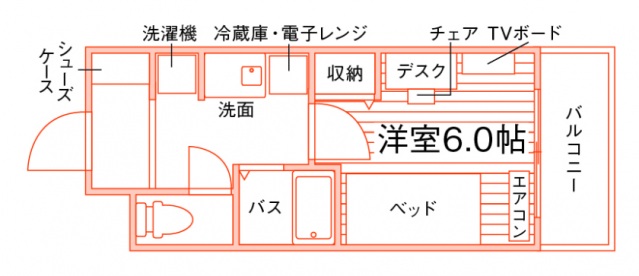女子学生会館 シャルム西宮里中の間取り写真