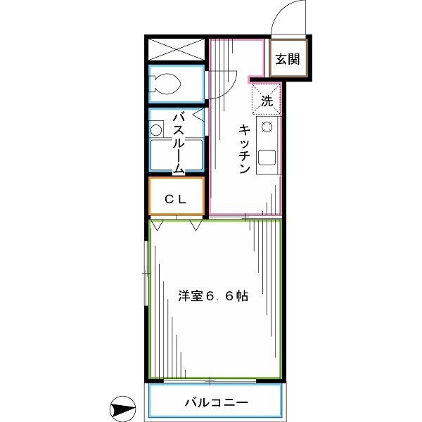 東京メトロ丸ノ内線 新高円寺駅 徒歩4分 3階建 築22年の間取り写真