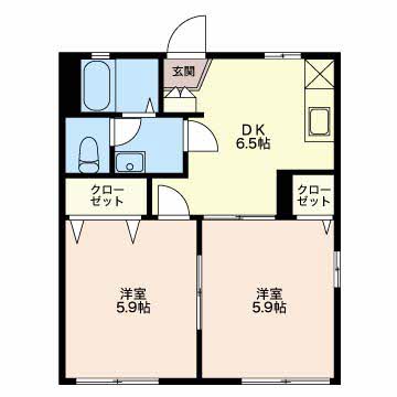 ＪＲ東海道本線 藤枝駅 バス乗車時間：10分 最寄りバス停で下車 徒歩14分 2階建 築33年の間取り写真