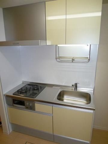 キッチン　2口グリル付きシステムキッチン