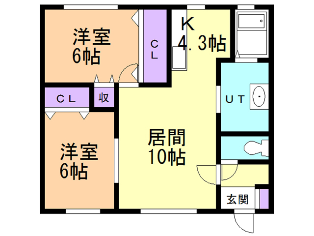 【函館市戸倉町のアパートの間取り】