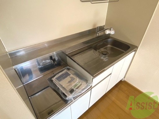 キッチン　２口のガスコンロが設置できます、お料理が楽しみですね