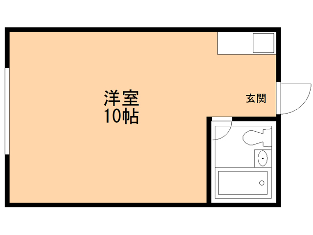 函館市白鳥町のアパートの間取り