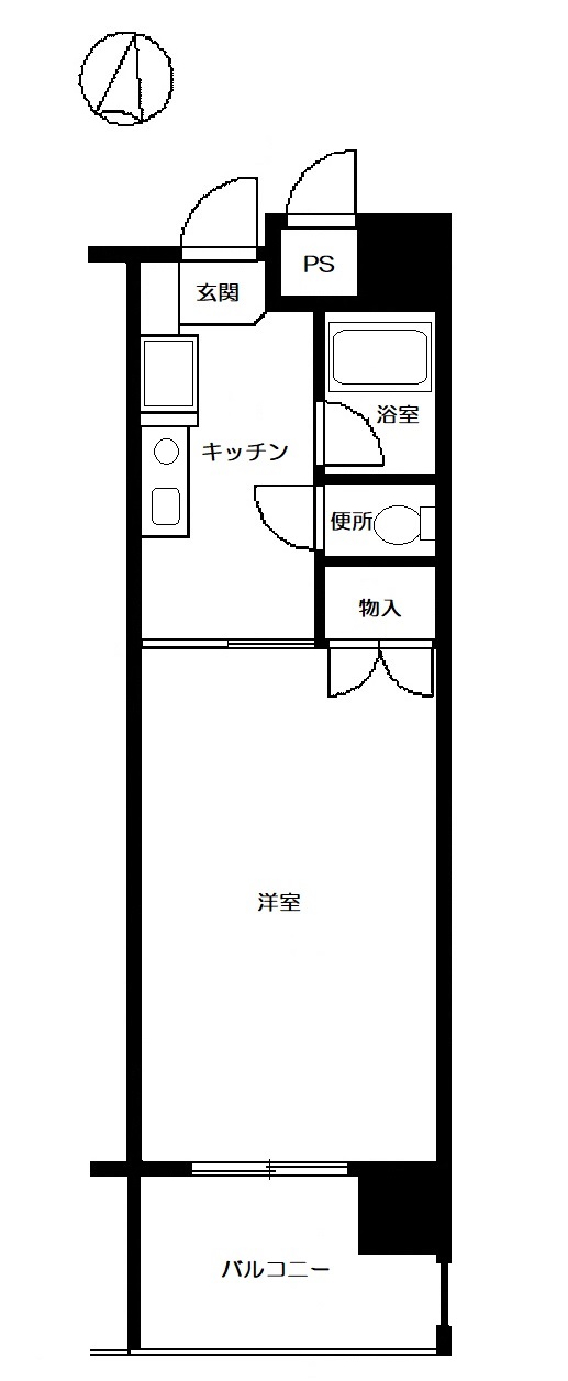 広島市西区観音町のマンションの間取り