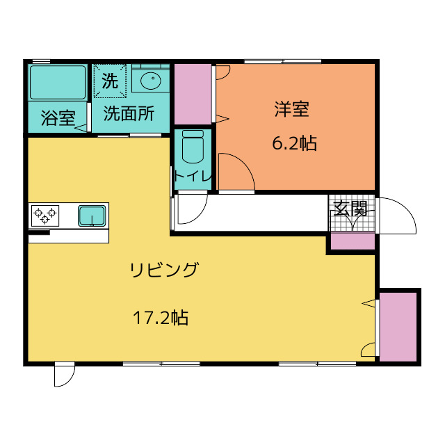 ツヴァイテの間取り