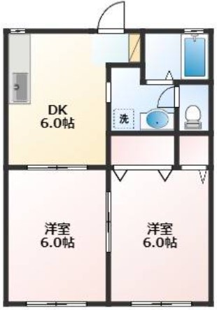 埼玉県熊谷市佐谷田（アパート）の賃貸物件の間取り