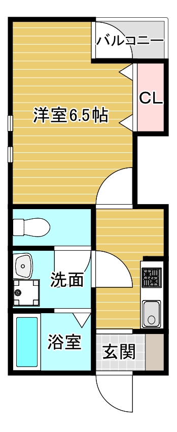 YTSハイツ若松町PART1の間取り