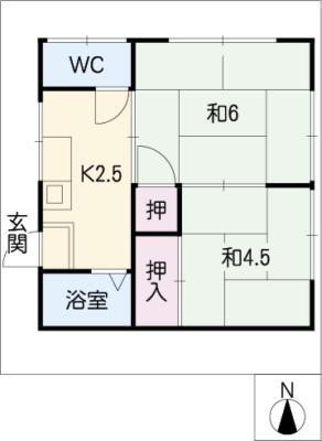 篠木町貸家　東棟の間取り