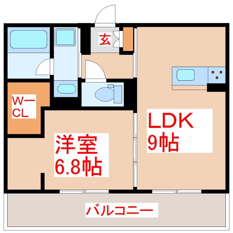 Ｄ－ＲＯＯＭ上之園の間取り