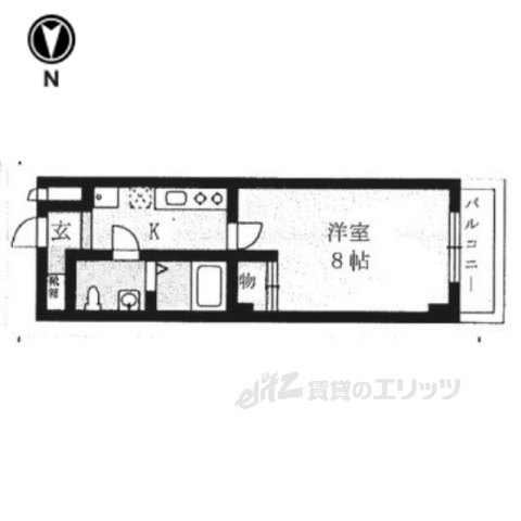 京都市中京区壬生坊城町のマンションの間取り