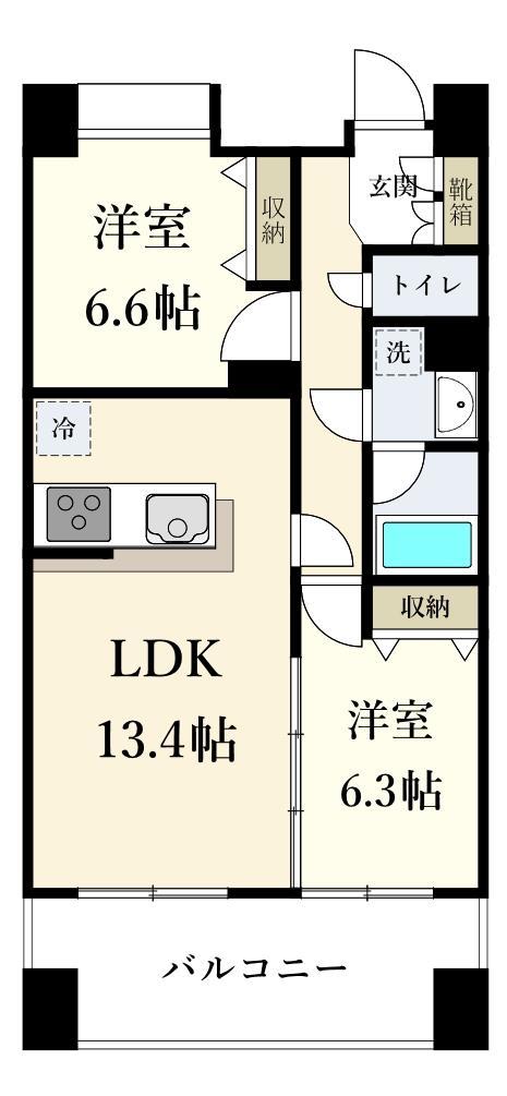 グランルージュ北一番丁の間取り