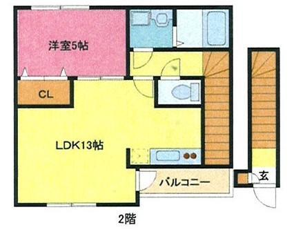 さいたま市桜区大字白鍬のアパートの間取り