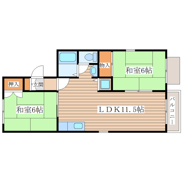 セジュールＭ９５　I番館の間取り