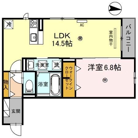 和歌山市秋月のアパートの間取り