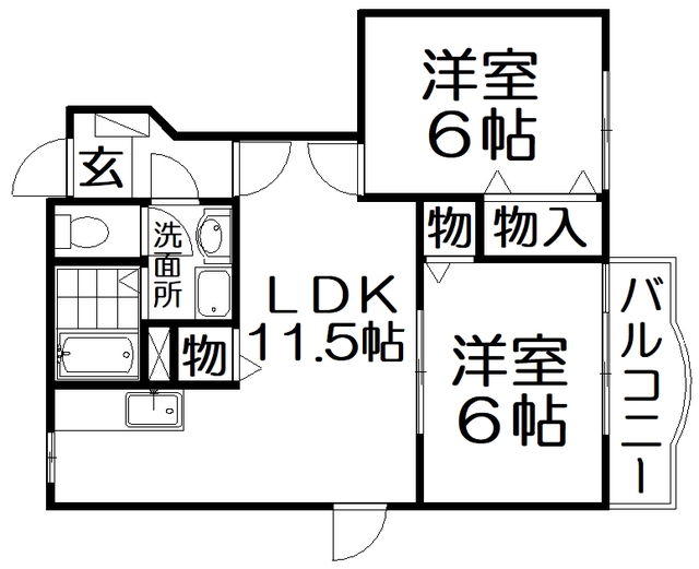 ボワノールB棟の間取り