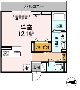 D-roomトラベシアの間取り