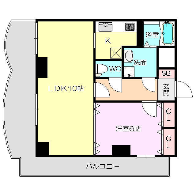 【大阪市淀川区宮原のマンションの間取り】