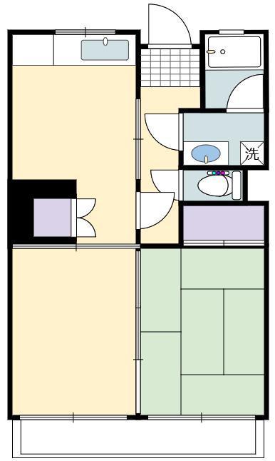 コーポラス赤江の間取り