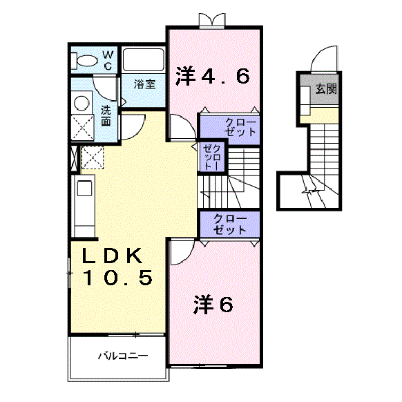 フロントパークこうかIIの間取り