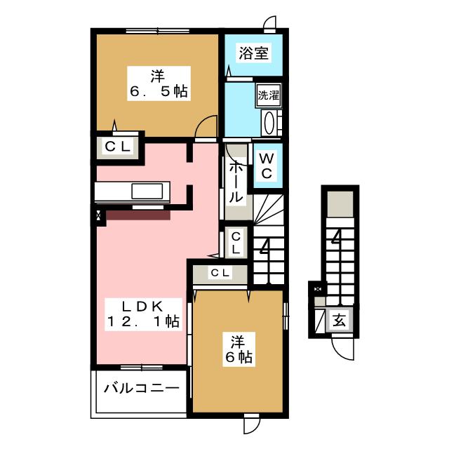 フレグランス鼓ヶ浦Ｂの間取り