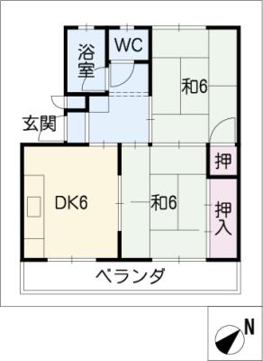 【蜂ヶ池コーポの間取り】