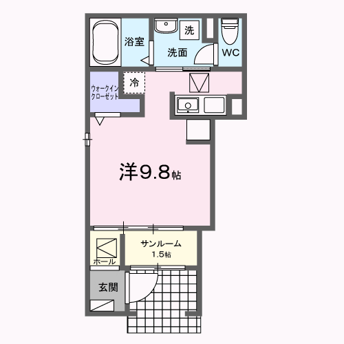 【五日市中央１丁目アパートの間取り】