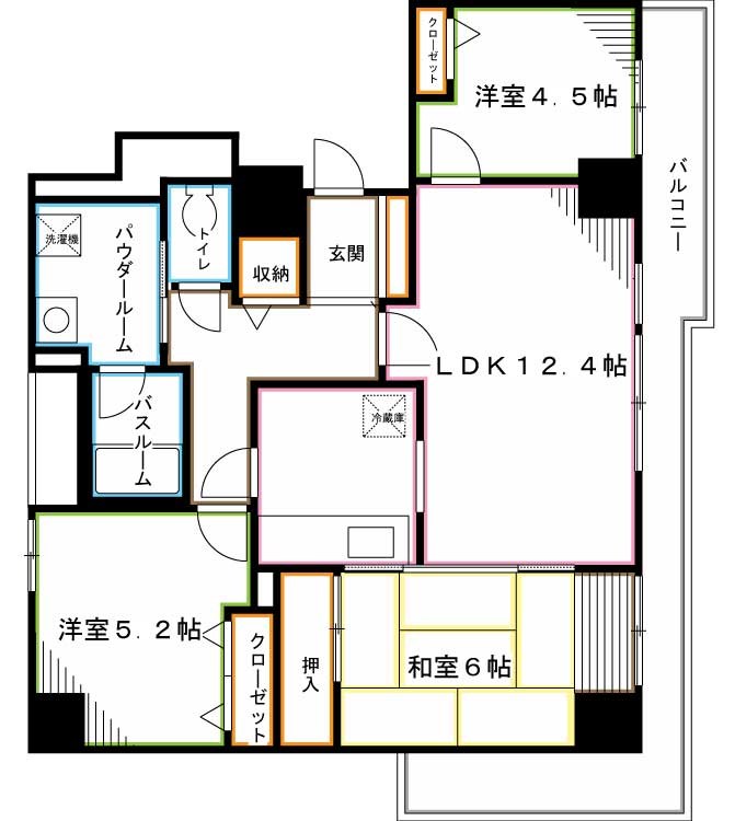 杉並区荻窪のマンションの間取り