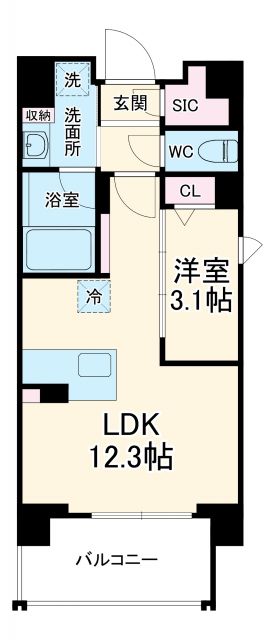 ウェルホームズ法円坂の間取り