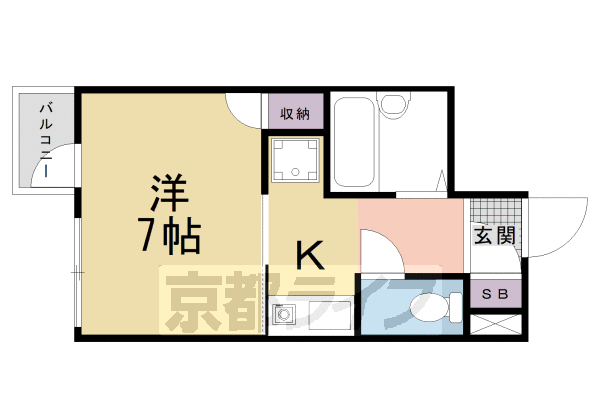 京都市東山区本町８丁目のマンションの間取り