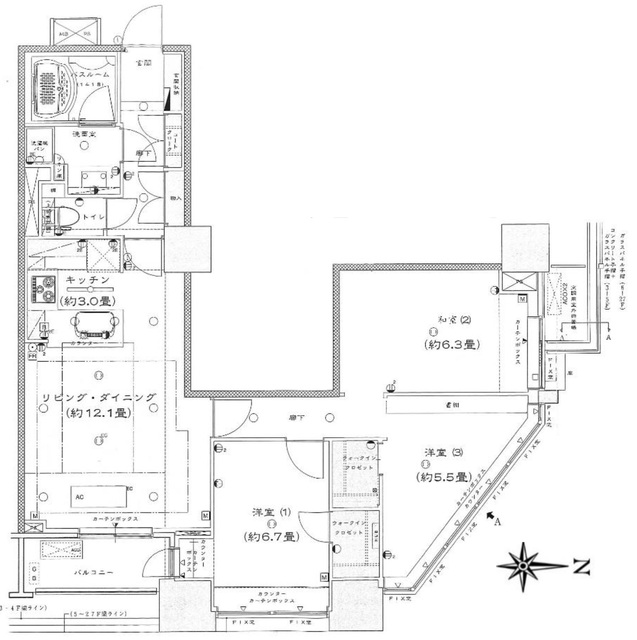 ライオンズ四谷タワーゲートの間取り