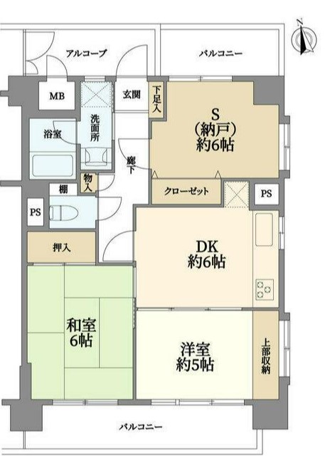 荒川区東尾久のマンションの間取り