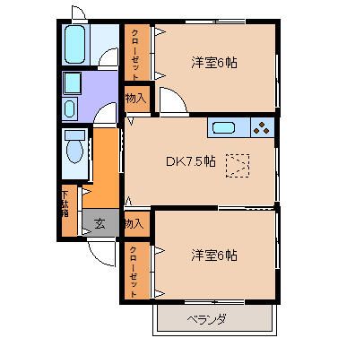 【エフォートクリスタル香久池の間取り】