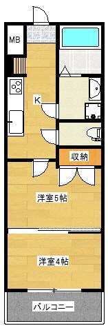 福岡市東区千早のマンションの間取り