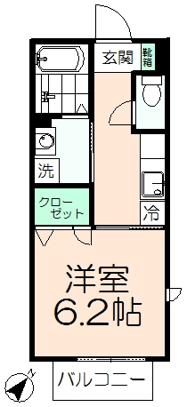 【日野市石田のアパートの間取り】