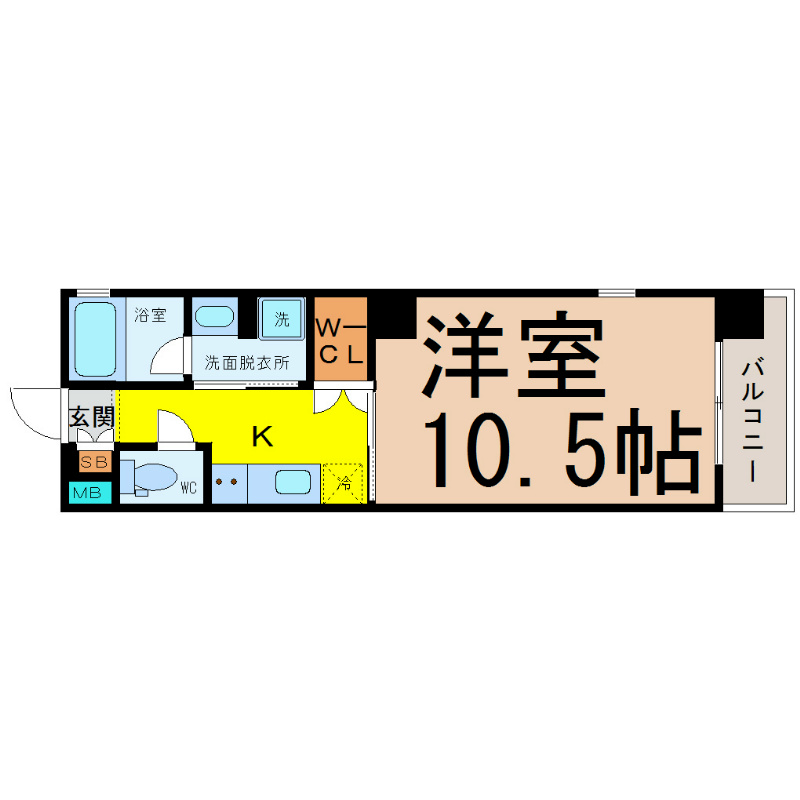 名古屋市熱田区比々野町のマンションの間取り