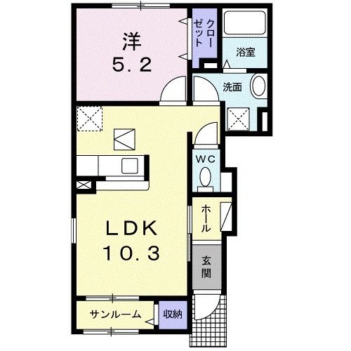 ルージュ　エレガンテの間取り