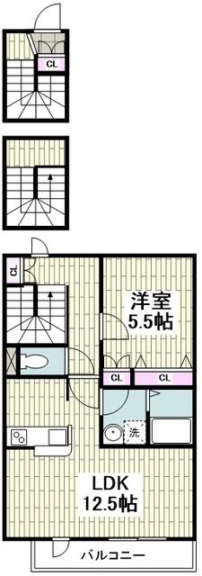 藤沢市円行のマンションの間取り