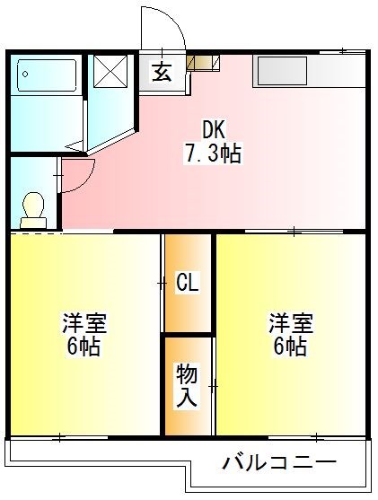 伊勢原市桜台のアパートの間取り