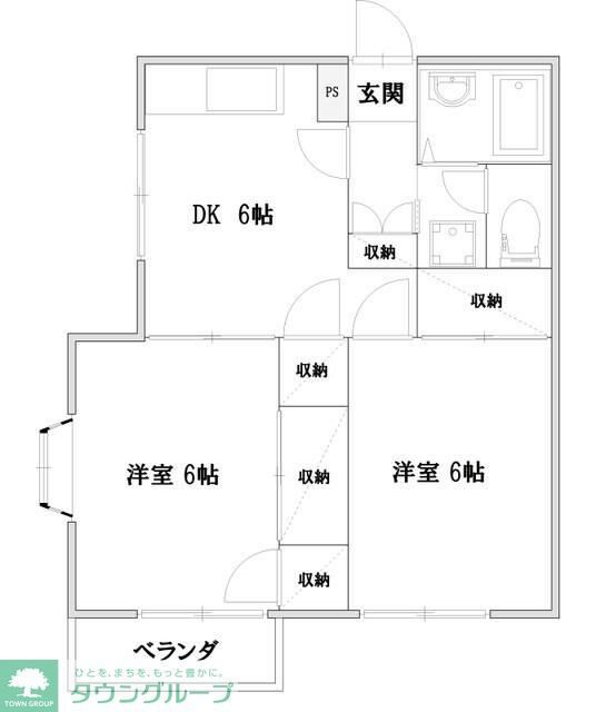 野田市野田のアパートの間取り