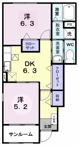 エアリー　フィールドIIの間取り