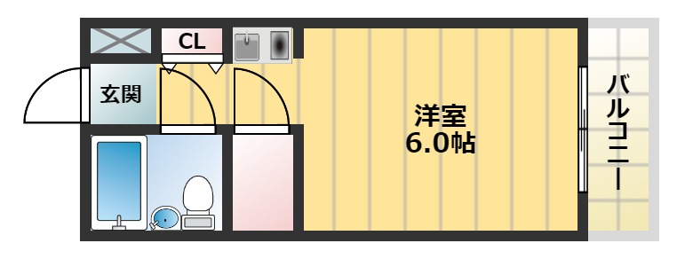 柏原市旭ケ丘のマンションの間取り