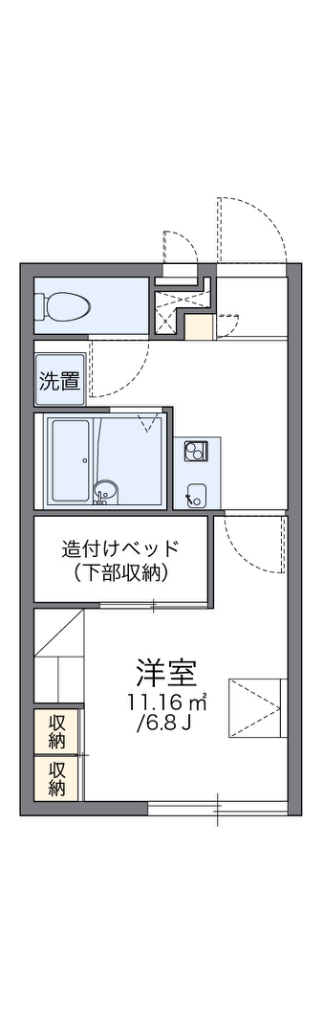 レオパレススピーロ　スペーロの間取り