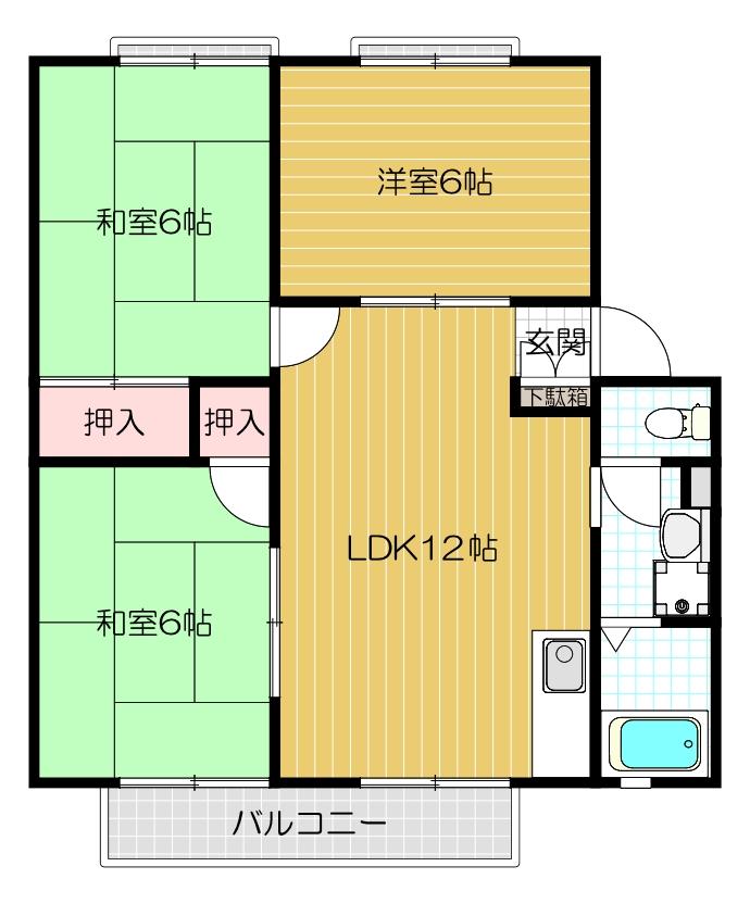 パークヒル枚方　Dの間取り