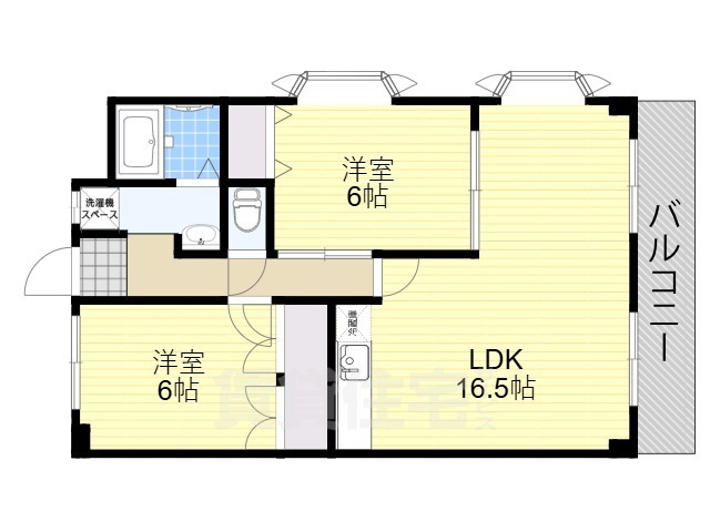 豊中市刀根山のマンションの間取り