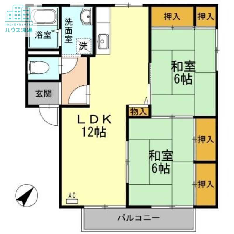 大村市池田のアパートの間取り