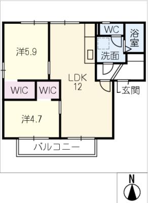 グリーンタウントーシンＦ棟の間取り