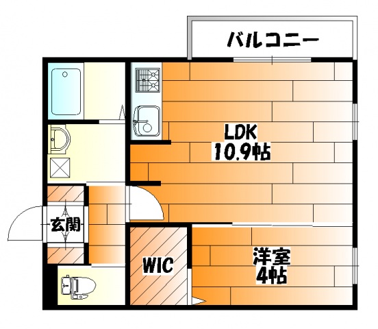 広島市安佐南区山本のアパートの間取り