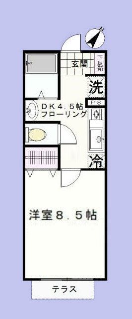 横浜市金沢区金沢町のアパートの間取り