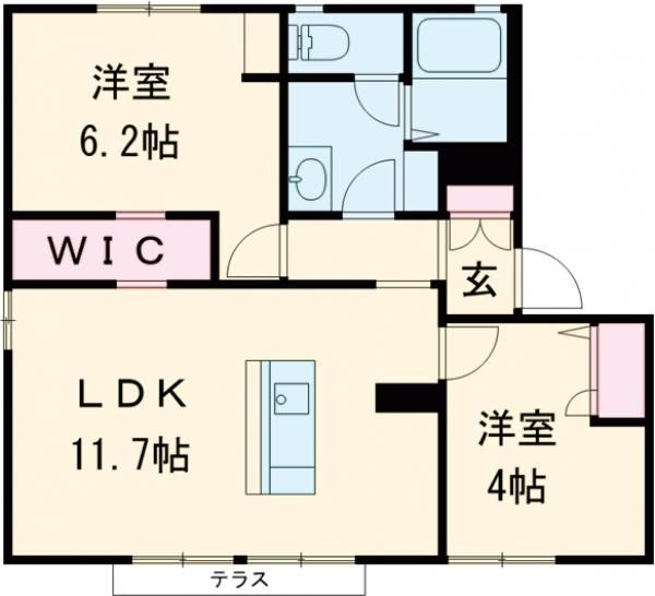 ボルトシティ熊取　3の間取り